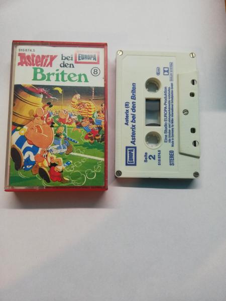 Asterix Folge 8 bei den Briten 5-fach Silber geschraubt Weiß mit Blauen Druck 515874.5 Europa Cover von innen beschrieben