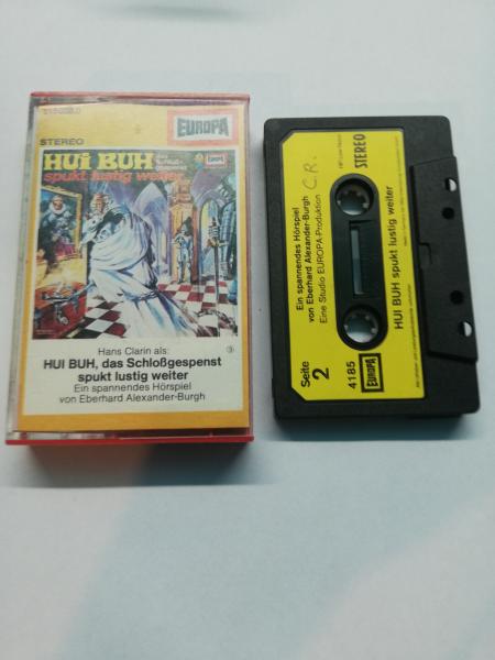Hui Buh Folge 3 spukt lustig weiter Schwarz mit Gelben Aufkleber 515028.0 (Weißes Cover) Europa Kassette beschrieben
