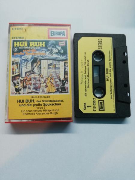 Hui Buh Folge 5 und die große Spukschau Schwarz mit Beigen Aufkleber 515030.2 Europa(Gelbes Cover) Kassette Seite 1 beschrieben