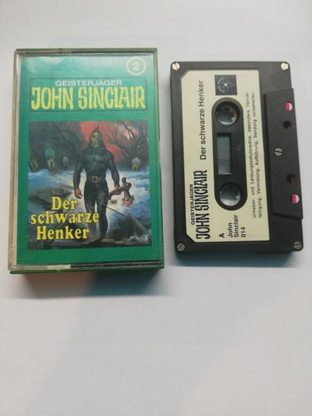 Geisterjäger John Sinclair Folge 2 Tonstudio Braun Der schwarze Henker Schwarz mit Weißen Aufkleber 014 Tonstudio Braun Seitencover beschrieben