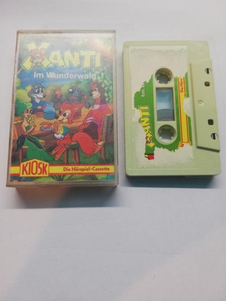 Xanti Folge 1 im Wunderwald Weiß mit Grünen Aufkleber 4.27901 Kiosk Abriss auf beiden Covern der Kassette, Innencover beschrieben