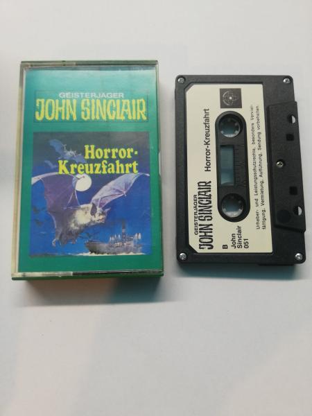 Geisterjäger John Sinclair Folge 10 Horror-Kreuzfahrt 5-fach Silber geschraubt Schwarz mit Weißem Aufkleber 051 Tonstudio Braun (ohne Nr. auf Frontcover)