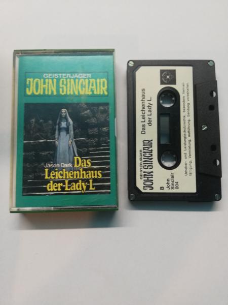 Geisterjäger John Sinclair Folge 41 Das Leichenhaus der Lady L 5-fach Silber geschraubt Schwarz mit Weißen Aufkleber 004 Tonstudio Braun(ohne Nr. auf Frontcover)