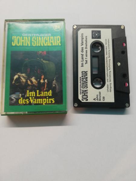 Geisterjäger John Sinclair Folge 24 Im Land des Vampirs 5-fach Silber geschraubt Schwarz mit Weißen Aufkleber 139 Tonstudio Braun