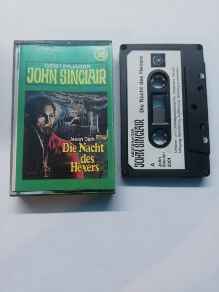 Geisterjäger John Sinclair Folge 38 Die Nacht des Hexers 5-fach Schwarz geschraubt Schwarz mit Weißen Aufkleber 001 Tonstudio Braun