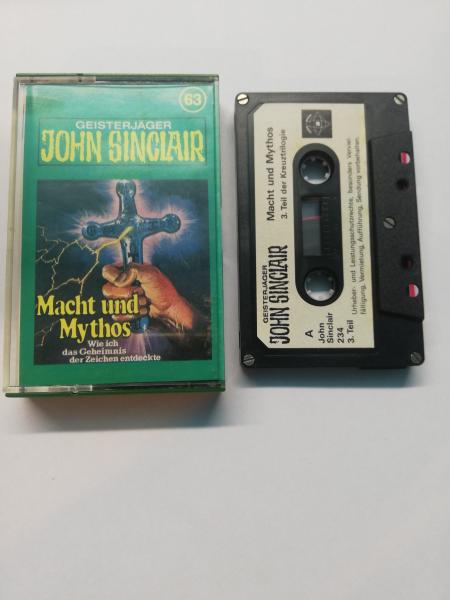 Geisterjäger John Sinclair Folge 63 Macht und Mythos 5-fach Silber geschraubt Schwarz mit Weißen Aufkleber 234 Tonstudio Braun