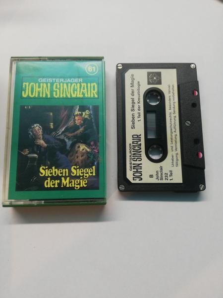 Geisterjäger John Sinclair Folge 61 Sieben Siegel der Magie 5-fach Silber geschraubt Schwarz mit Weißen Aufkleber 232 Tonstudio Braun