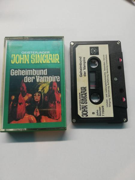 Geisterjäger John Sinclair Folge 58 Geheimbund der Vampire 5-fach Silber geschraubt Schwarz mit Weißen Aufkleber 73029 Tonstudio Braun