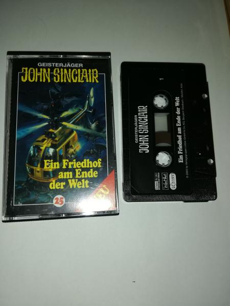 Geisterjäger John Sinclair Folge 25 Ein Friedhof am Ende der Welt Schwarz mit Weißen Druck MC 1240 SPV