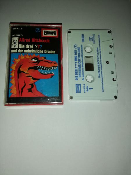 Die Drei Fragezeichen Folge 7 und der unheimliche Drache 5-fach Silber geschraubt Weiß mit Blauen Druck 515907.5 Europa