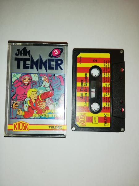 Jan Tenner Folge 3 Landung der Giganten 4-fach Silber geschraubt Schwarz mit Rot Gelben Aufkleber 4.24567 CD Kiosk