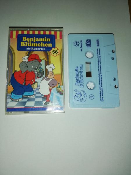 Benjamin Blümchen Folge 56 als Reporter Weiß mit Blauen Druck 4.27556 Kiosk(Blaues Kioskcover)