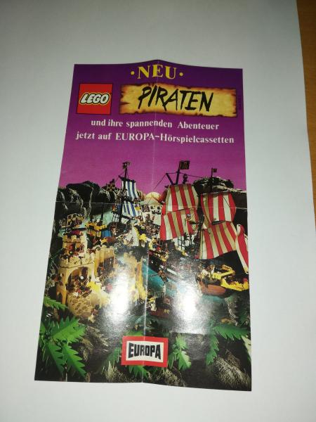 Lego Piraten Hörspielkassettenflyer 1990 Europa