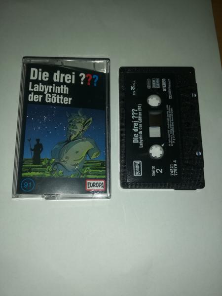 Die Drei Fragezeichen Folge 91 Labyrinth der Götter 5-fach Schwarz geschraubt Schwarz mit Weißen Druck 7432177979 4 Europa