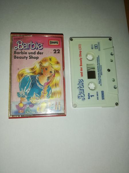 Barbie Folge 22 Barbie und der Beauty Shop Weiß mit Blauen Druck 515283.6 Europa (Teil des Innencovers fehlt)