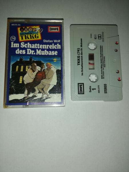 TKKG Folge 74 Im Schattenreich des Dr. Mubase Grau mit Schwarzen Druck 490375-215 Europa