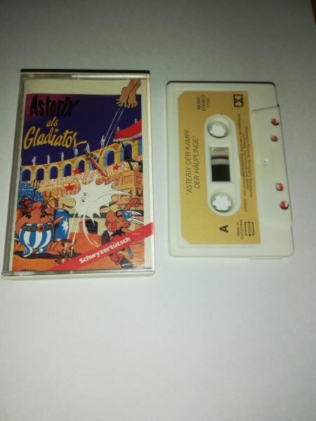 Asterix als Gladiator Weiß mit Beigen Aufkleber 1140 SUSA Music Schwyzertütsch