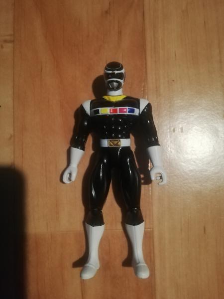 Power-Rangers Schwarz ohne Waffen 14cm 1997 Bandai