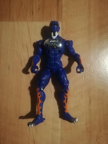 Power Rangers Jungle Fury Blau ohne Waffe/Zubehör 14cm 2007 Bandai