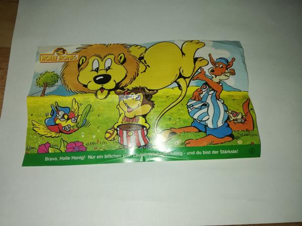 Holle Honig Hörspielkassetten-Flyer Bravo, Holle Honig! Nur ein bißchen vom Zauber-Wildblütenhonig-und du bist der Stärkste 950014.6 Europa