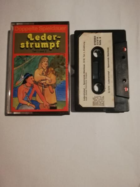 Lederstrumpf Teil 1 und 2 Schwarz mit Weißen Aufkleber Doppelte Spielzeit CJ 6/14 Jet