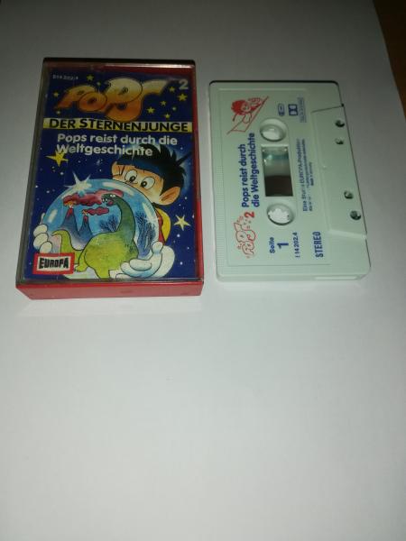 Pops der Sternenjunge Folge 2 Pops reist durch die Weltgeschichte Weiß mit Rot Blauen Druck 514202.4 Europa(Innencover beschädigt)