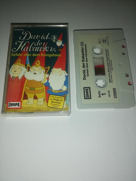 David der Kabauter Folge 3 Gefahr über dem Königshaus Grau mit Grauen Aufkleber 490283-215 Europa(Innencover minimal beschrieben)