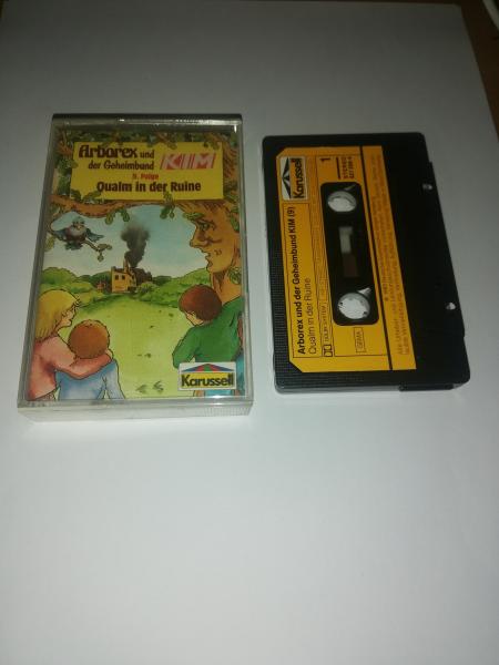 Arborex und der Geheimbund Kim Folge 9 Qualm in der Ruine Schwarz mit Gelben Aufkleber 827298-4(Innencover beschrieben)