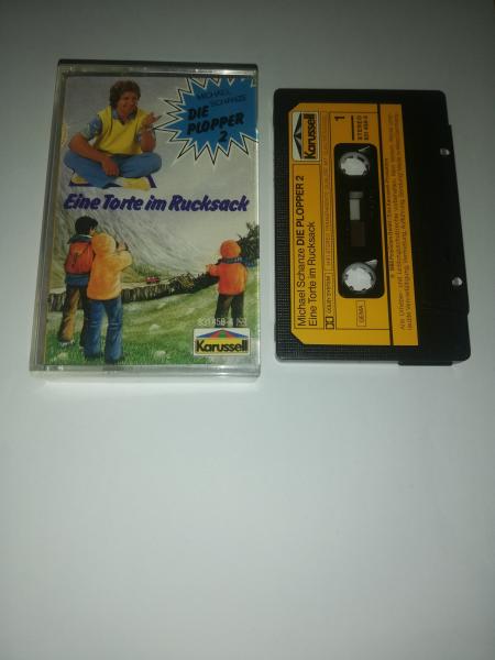 Die Plopper Folge 2 Eine Torte im Rucksack Schwarz mit Gelben Aufkleber 831458-4 Karussell(Innencover beschrieben)