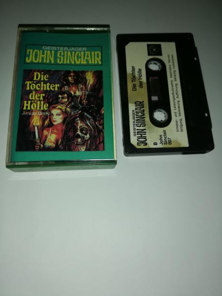 Geisterjäger John Sinclair Folge 43 Die Töchter der Hölle 5-fach Silber geschraubt Silber mit Weißen Aufkleber 007 Tonstudio Braun(ohne Nr. auf Frontcover)MC Cover fleckig                   ver)
