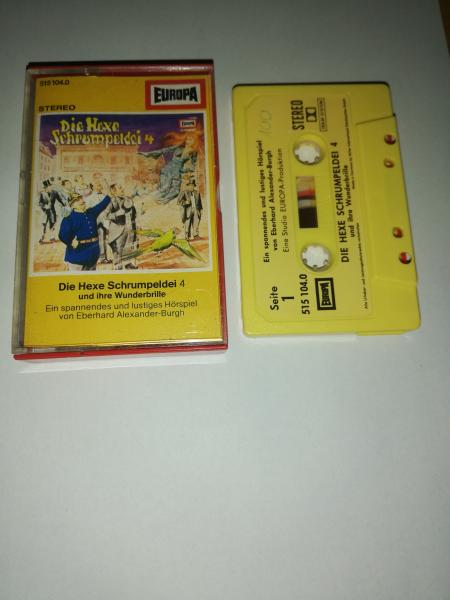 Die Hexe Schrumpeldei Folge 4 und ihre Wunderbrille Gelb mit Gelben Aufkleber 515104.0 Europa(MC-Cover Seite 1 minimal beschrieben)