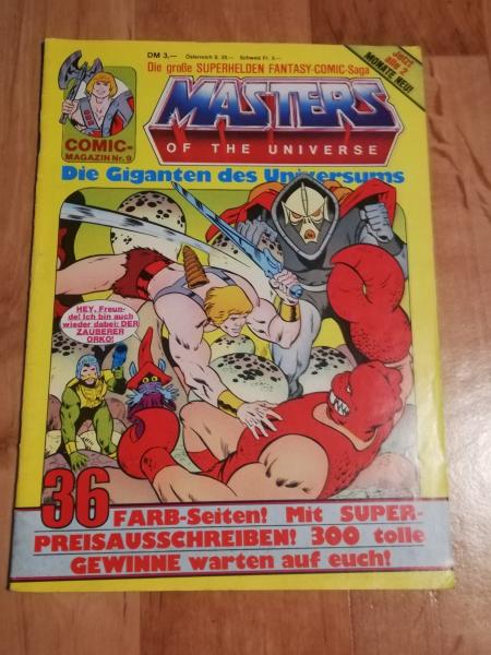 Masters of the Universe Comic Mazazin Nr.9 Mattel aus dem Jahre 1986 im guten gebrauchten Zustand