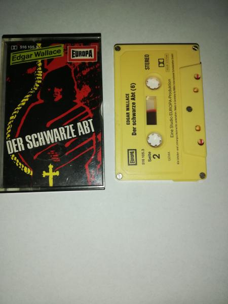 Edgar Wallace Folge 6 Der schwarze Abt 5-fach Silber geschraubt Gelb mit Gelben Aufkleber 516105.3 Europa