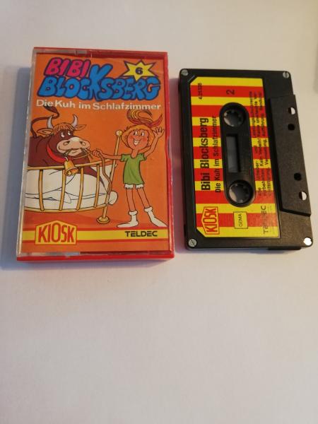 Bibi Blocksberg Folge 6 Die Kuh im Schlafzimmer 4-fach Silber geschraubt Schwarz mit Rot Gelben Aufkleber 4.25328 CD Kiosk Teldec(Innencover minimal beschrieben)