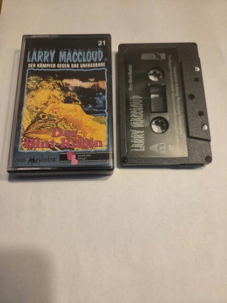 Larry Maccloud Folge 21 Der Blut-Rubin 5-fach Schwarz geschraubt Schwarz mit Silbernen Druck Tonstudio Braun