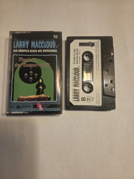 Larry Maccloud Folge 10 Finale in der Horror-Gruft 5-fach Schwarz geschraubt Schwarz mit Weißen Aufkleber Tonstudio Braun