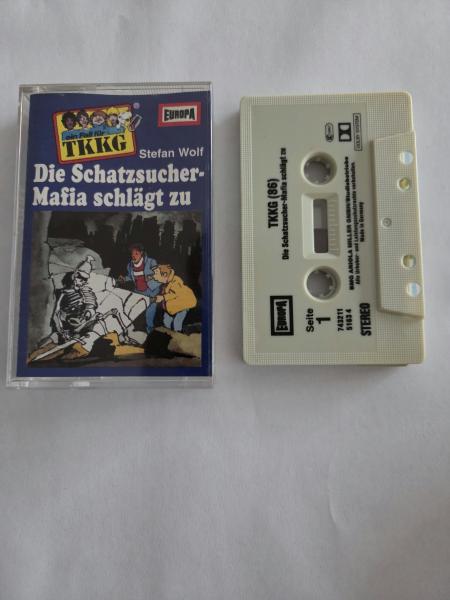 TKKG Folge 86 Die Scahtzsucher-Mafia schlägt zu Grau mit Schwarzen Druck 7432115163 4 PC 209 Europa(Kleines Fenster)