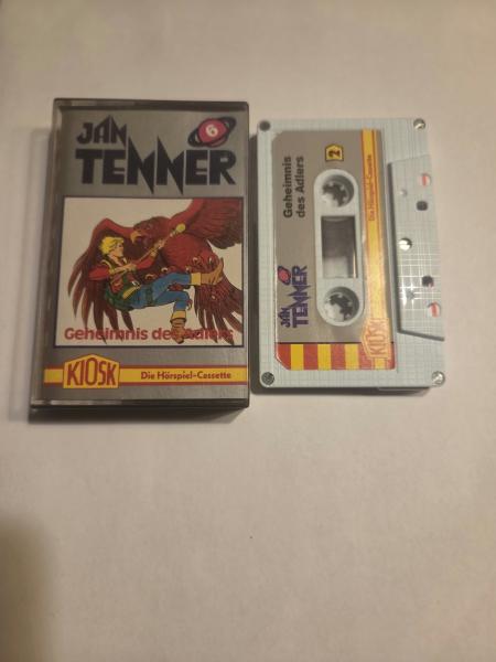 Jan Tenner Folge 6 Geheimnis des Adlers 5-fach Silber geschraubt Weiß mit Grauen Aufkleber 4.24745 CD Kiosk