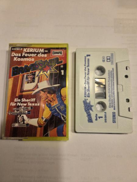Bravestarr Folge 1 Ein Sheriff für New Texas Weiß mit Blauen Druck 515381.6 Europa(minimales Stück der Kassette abgebrochen)