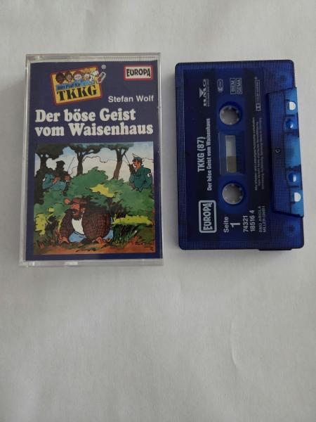 TKKG Folge 87 Der böse Geist vom Waisenhaus Mattblau 7432118516 4 PC 209 Europa(Keine Nummer auf Frontcover)