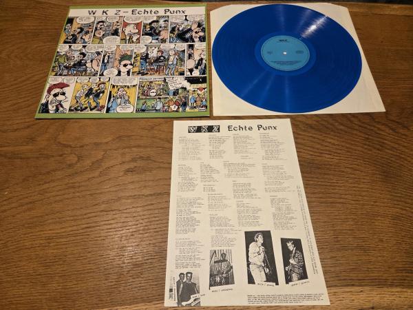 W K Z – Echte Punx 1986 Dissonance Records  555521 Blaues Vinyl Deutsche Pressung NM/VG+