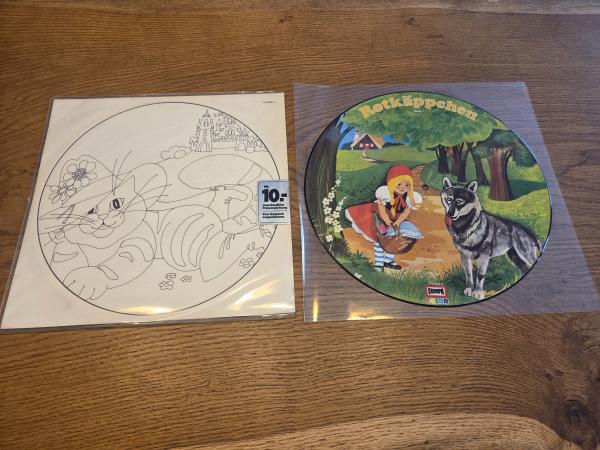 Gebrüder Grimm ‎– Rotkäppchen / Der Gestiefelte Kater 1979  Europa Color ‎– 175 005.4 Vinyl, LP, Picture Disc, Stereo Deutsche Pressung NM/VG+