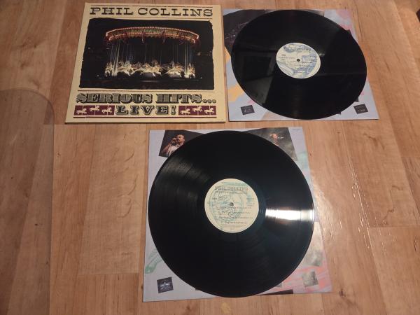 Phil Collins-Serious Hits Live 1990 Wea 9031-72550-1 Deutsche Pressung VG+/VG+(Rückseite mit Widmung beschrieben)