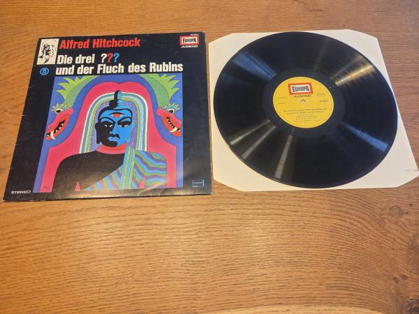 Die Drei Fragezeichen Folge 5 und der Fluch des Rubins 1979 Europa 115905.4 Deutsche Pressung VG/VG+