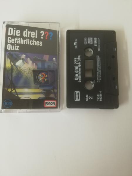Die Drei Fragezeichen Folge 109 Gefährliches Quiz 5-fach Schwarz geschraubt 7432194328 4(Schriftzug Logo fehlt)