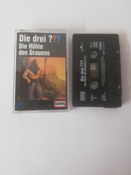 Die Drei Fragezeichen Folge 111 Die Höhle des Grauens Schwarz 7432199111 4(Schriftzug Logo fehlt) Europa