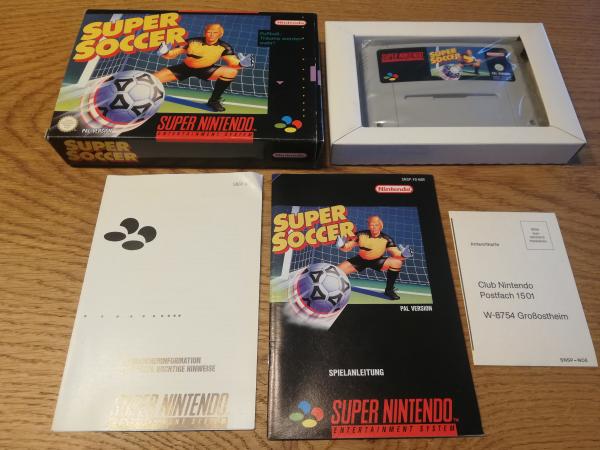 Super Nintendo Super Soccer komplett mit Anleitung noch in Folie in OVP
