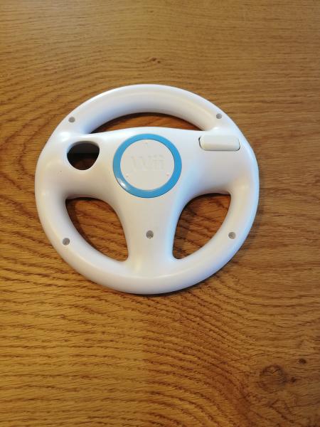 Nintendo Wii Mario Kart Lenkrad Weiß Blau