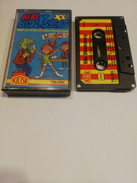 Bibi Blocksberg Folge 3 und die Zauberlimonade 5-fach Silber geschraubt Schwarz mit Rot Gelben Aufkleber 4.25325 CD Kiosk Teldec
