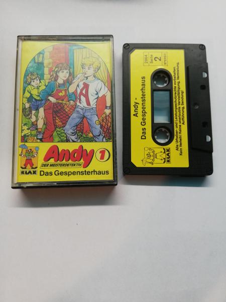 Andy der Meisterdetektiv Folge 1 Das Gespensterhaus 4-fach Schwarz geschraubt Schwarz mit Gelben Aufkleber 2864 Klax